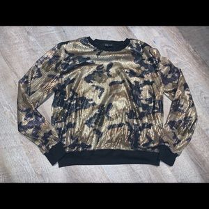 Camo sequin sweatshirt